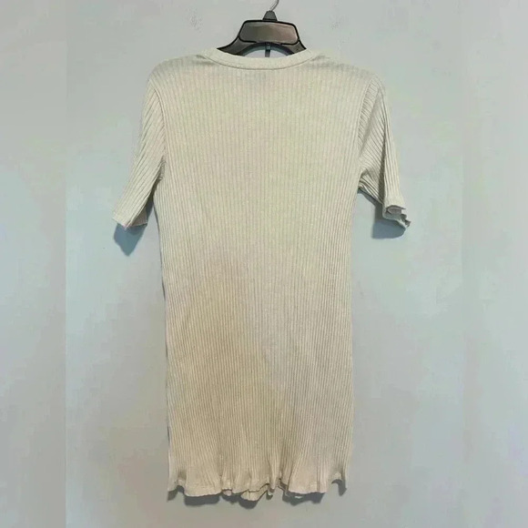 Eileen Fisher Tencel Ribbed Short Sleeve Tunic Top Size Small OFF white - Picture 5 of 5